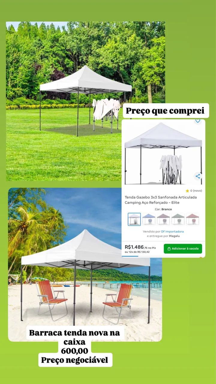 Tenda 3x3 (preço negociável )