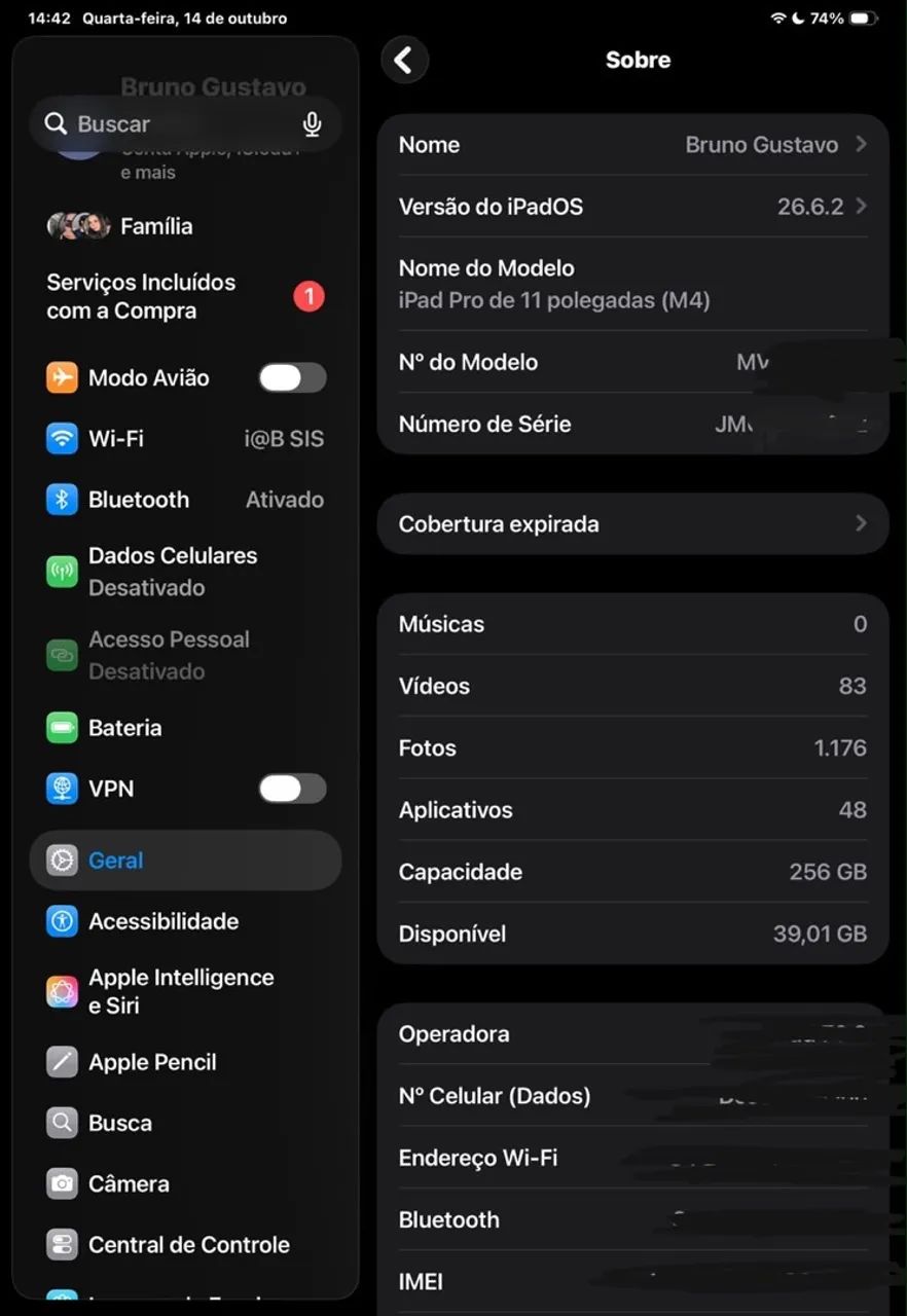  iPad Pro 11" M4 - [256GB] - [Wi-Fi] - Impecável ( eSIM chip virtual ) - Foto 3