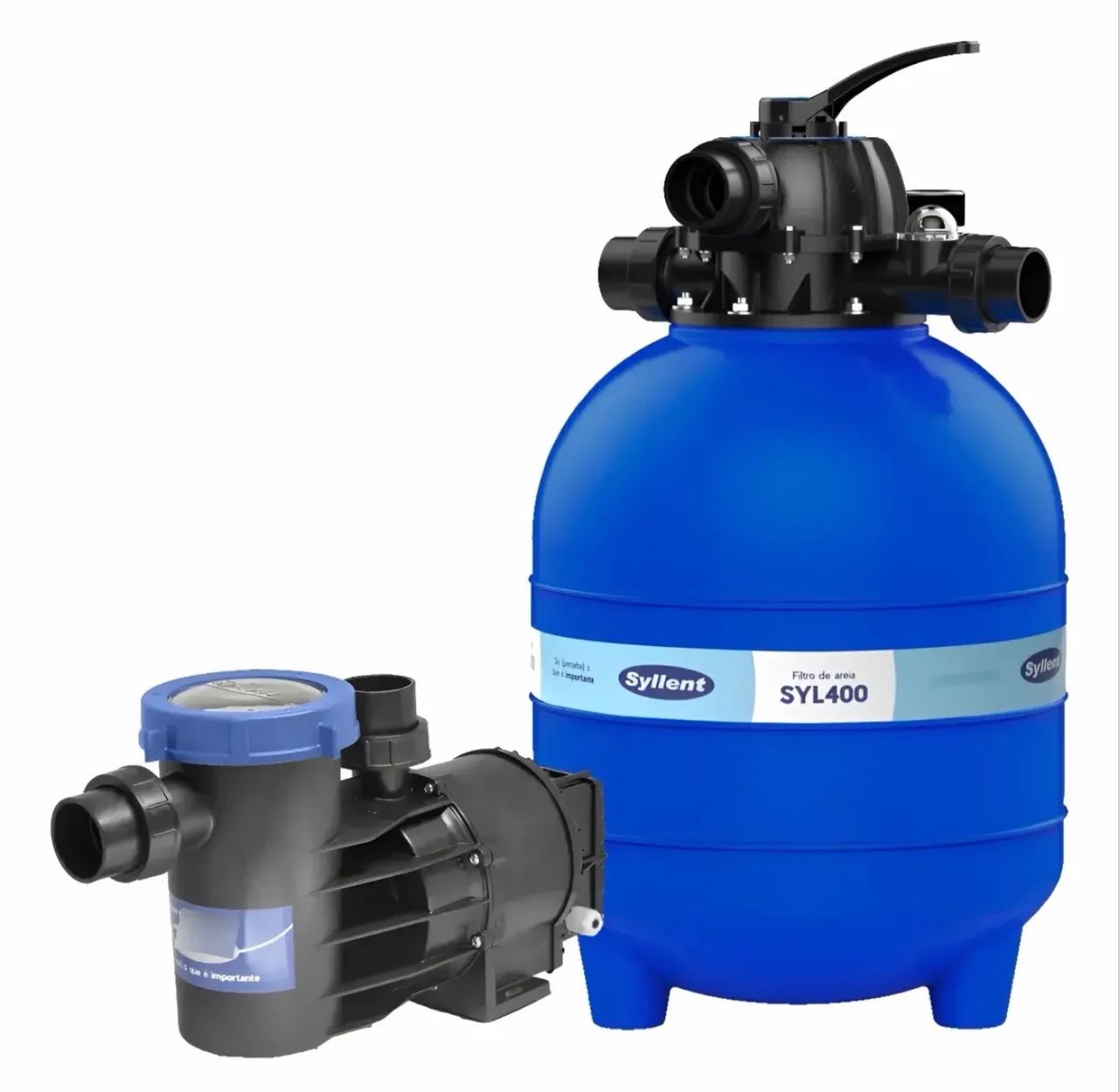 Bomba 1/2 cv e filtro 400 sylent para piscinas 
