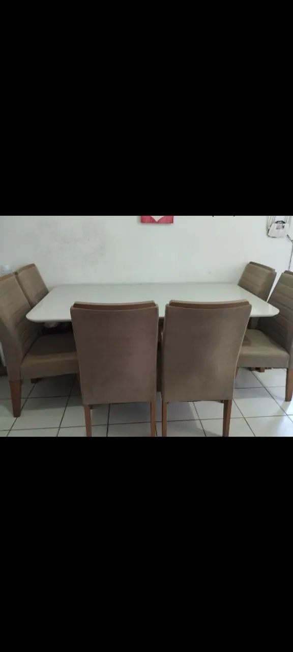 Conjunto mesa com 6 cadeiras  modernas - Foto 3