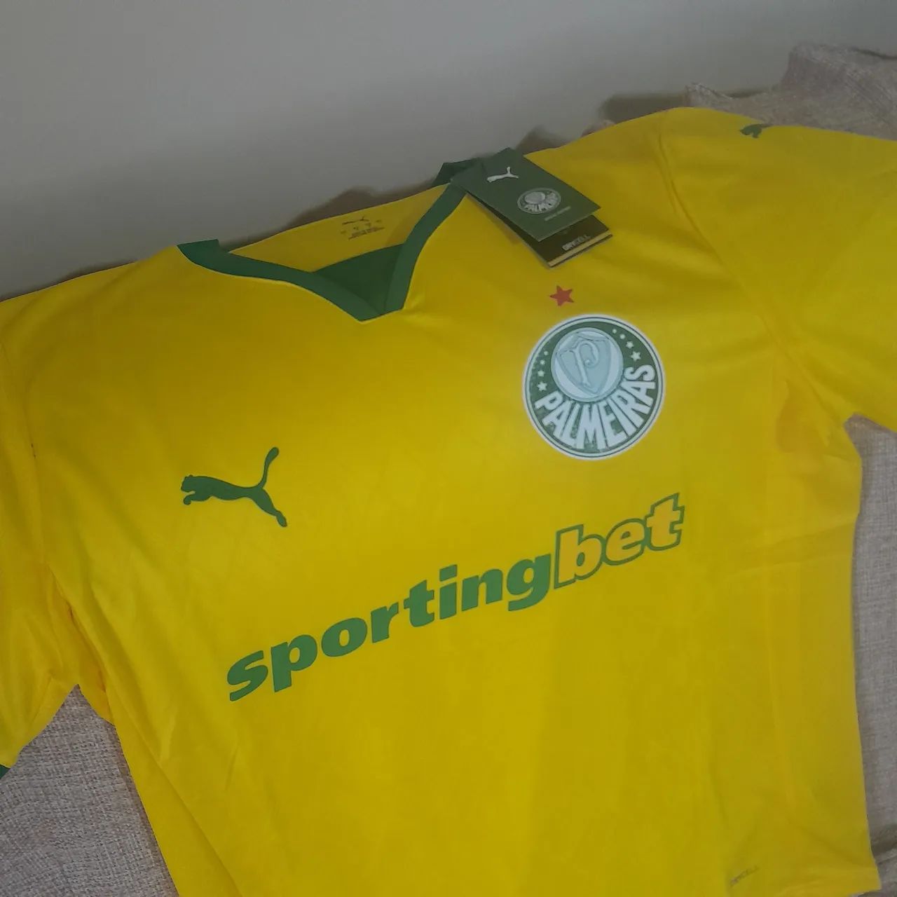 Palmeiras 2026 amarela G - Foto 4