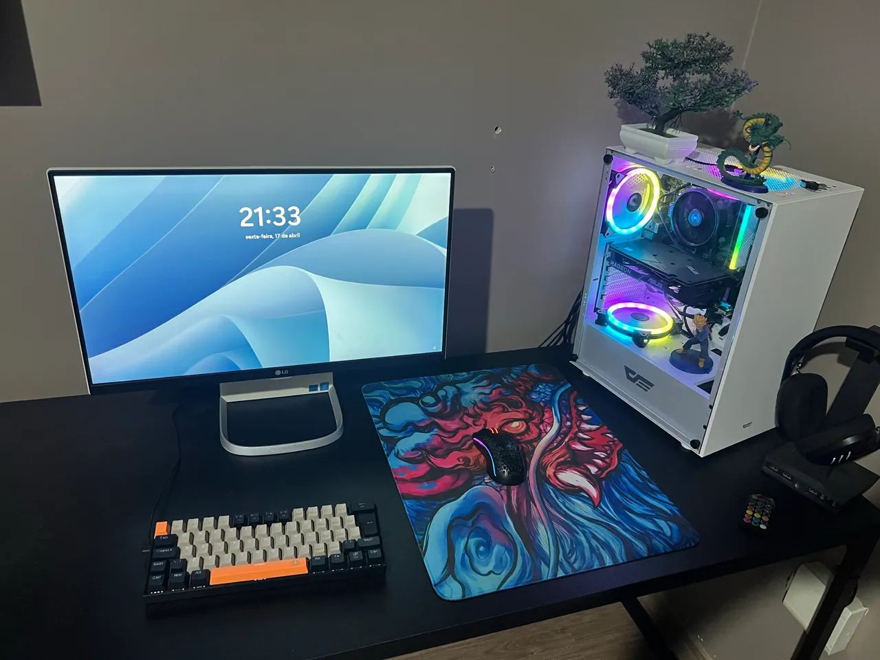 Setup Completo Gamer / Ryzen 7 5700X / 32GB RGB / RX 6500 XT / Monitor 24?