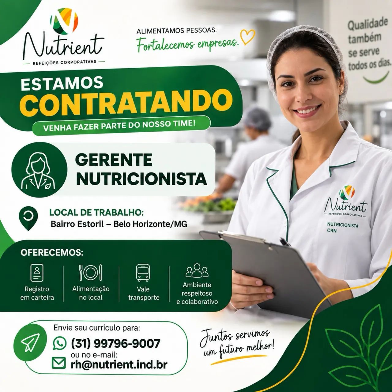 VAGA COZINHA INDUSTRIAL 