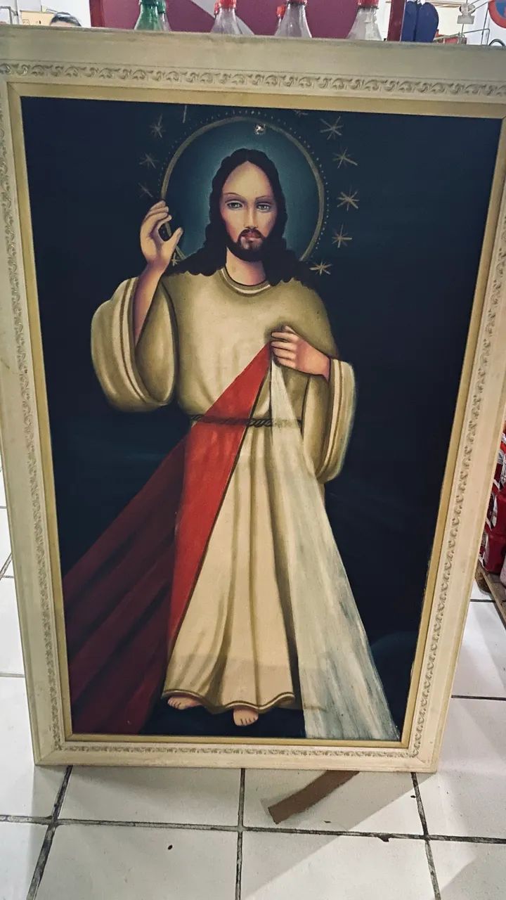 Lindo quadro pintado de Jesus Cristo  - Foto 2