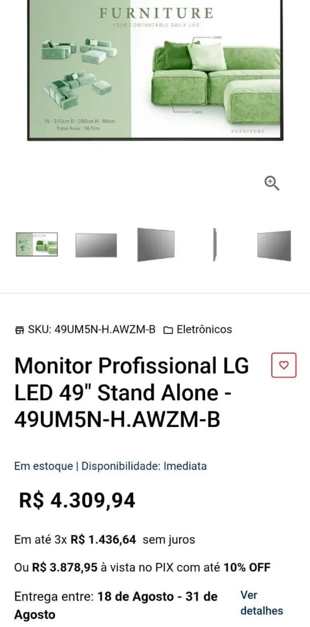 MONITOR SIGNAGE LG 49 4K - Foto 3