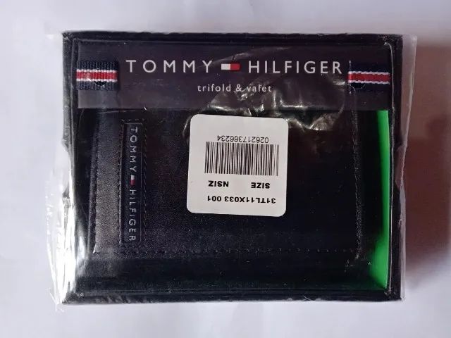 Carteira Tommy Hilfiger Leather Trifold Black - Foto 4
