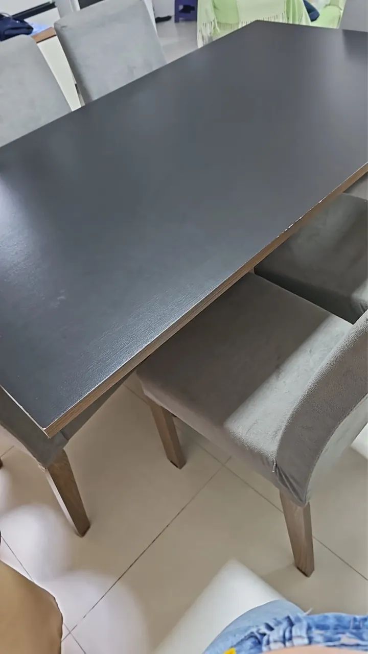 Mesa com 6 cadeiras estofadas  - Foto 5