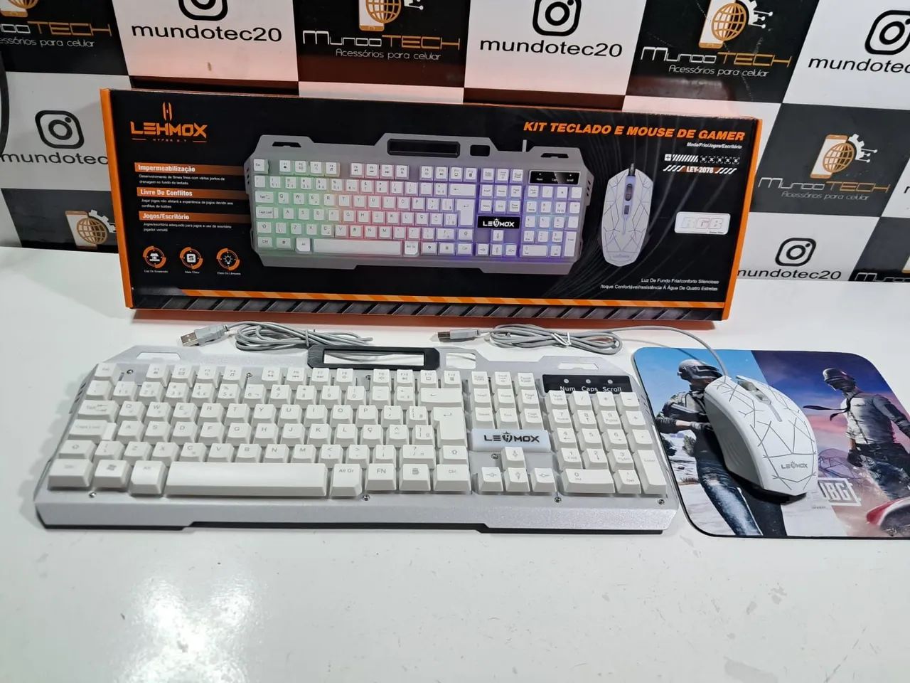 Teclado e Mouse  Gamer RGB