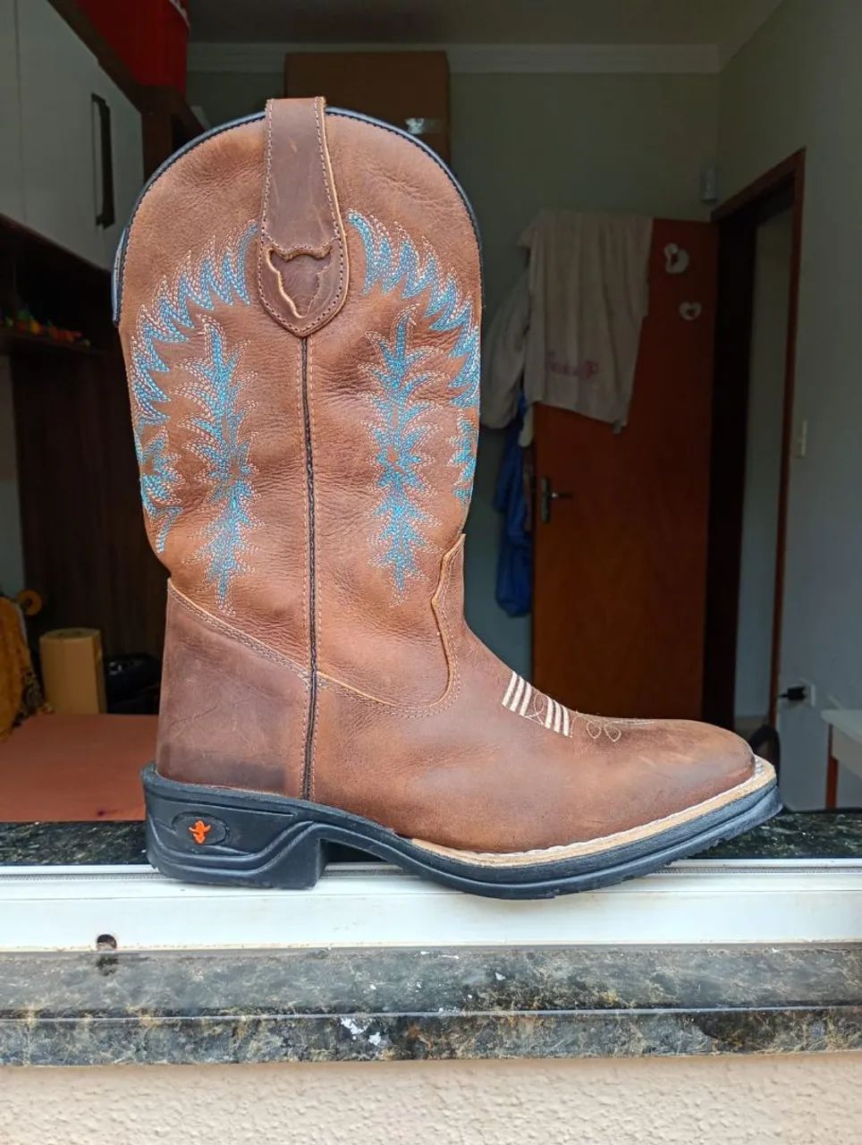 Bota texana john country 100% couro - Foto 3