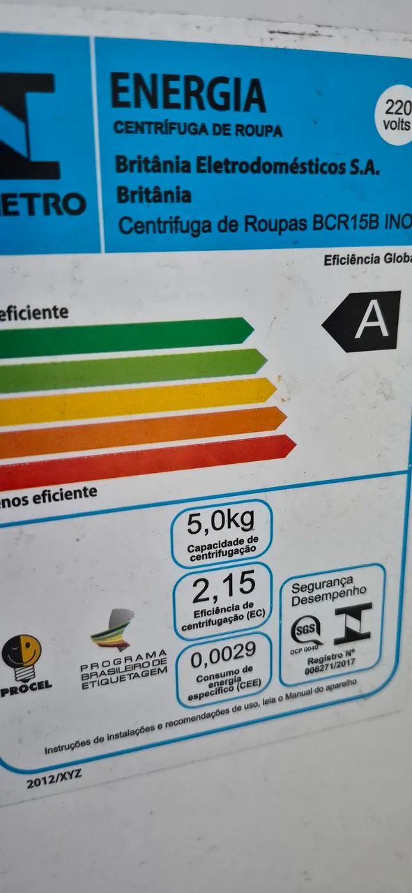 Centrífuga de Roupa