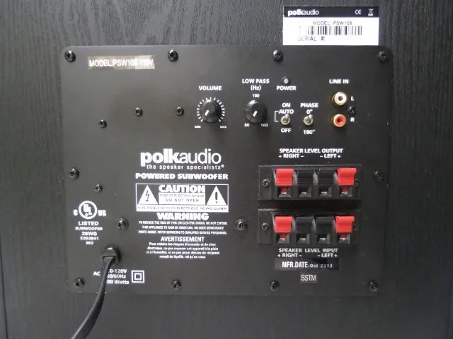 Subwoofer Ativo Polk Áudio PSW10 e Polk Audio PSW108, 10 Polegadas, 100 Watts - Foto 2