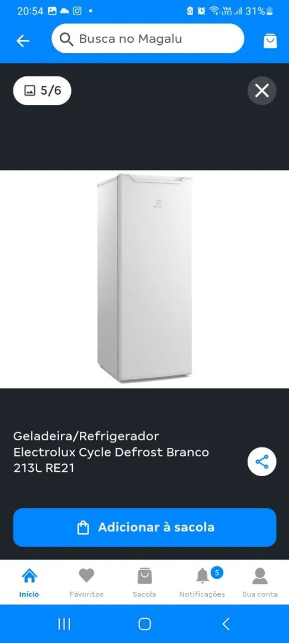Geladeira Eletrolux nova