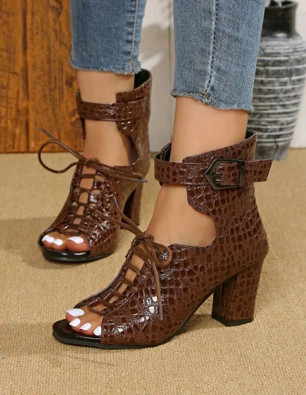 Bota sandália feminina  - Foto 2