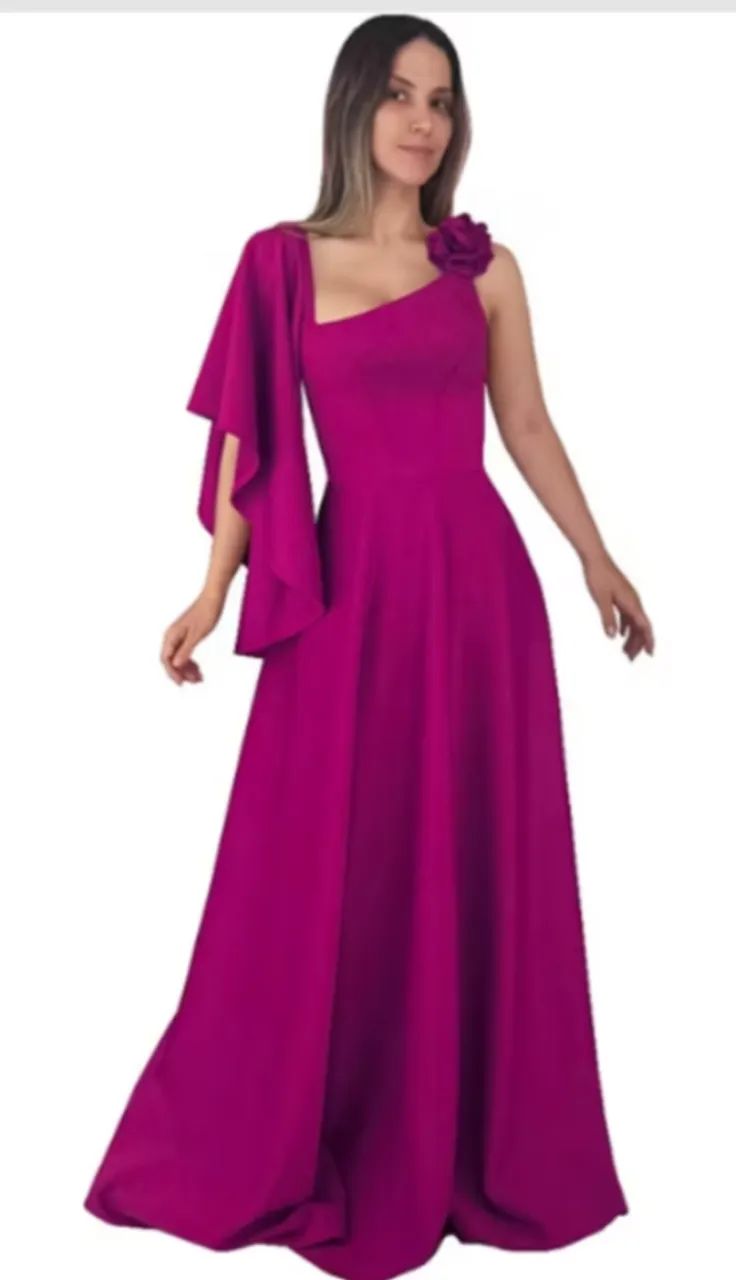 Vestido rosa fuscia longo, perfeito 