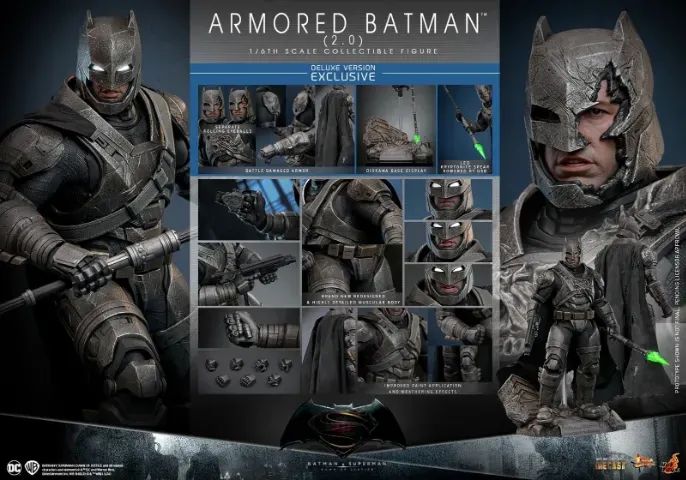 ホットトイズ MMS743D63 アーマード・バットマン DX Batman Hot Toys MMS743D63 BVS Armored Batman 2.0-ESPECIAL - Hobbies e