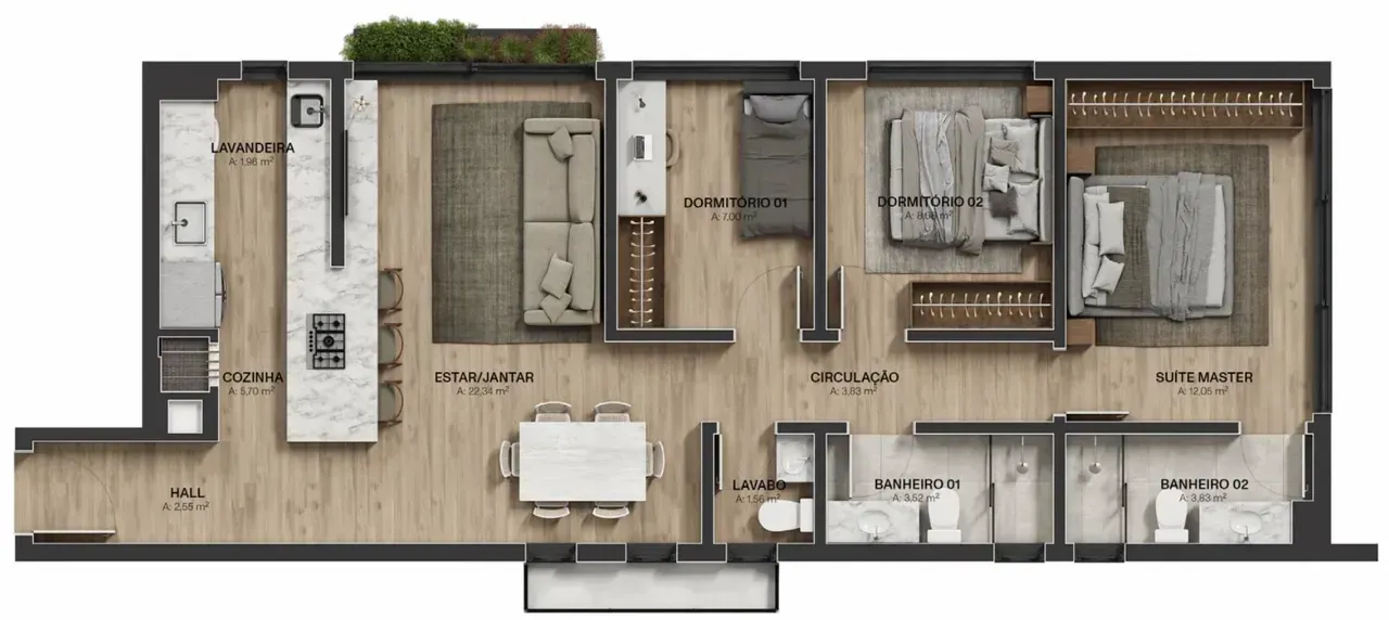 PLANTA 93m²