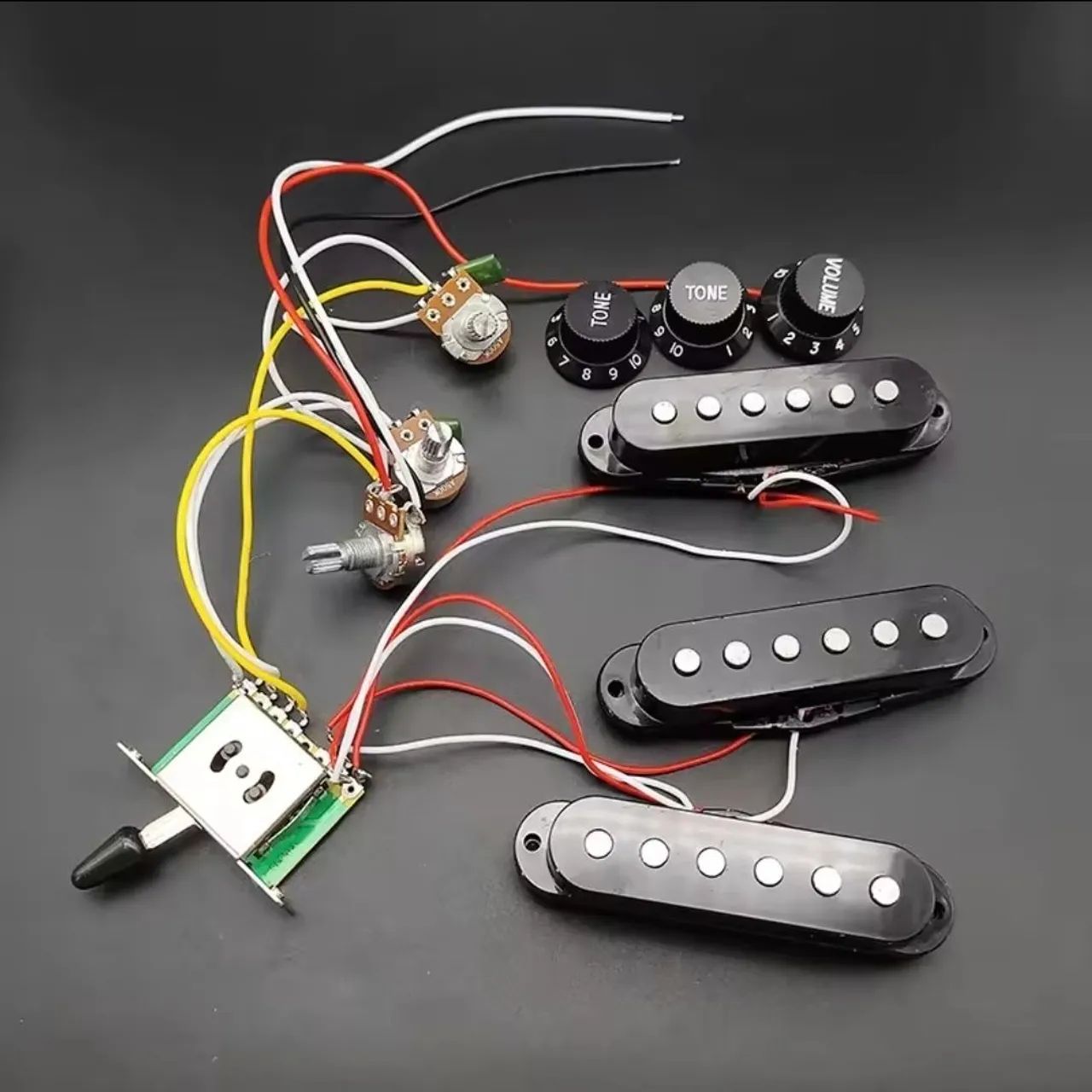 Kit Circuito Elétrico Guitarra Stratocaster SSS