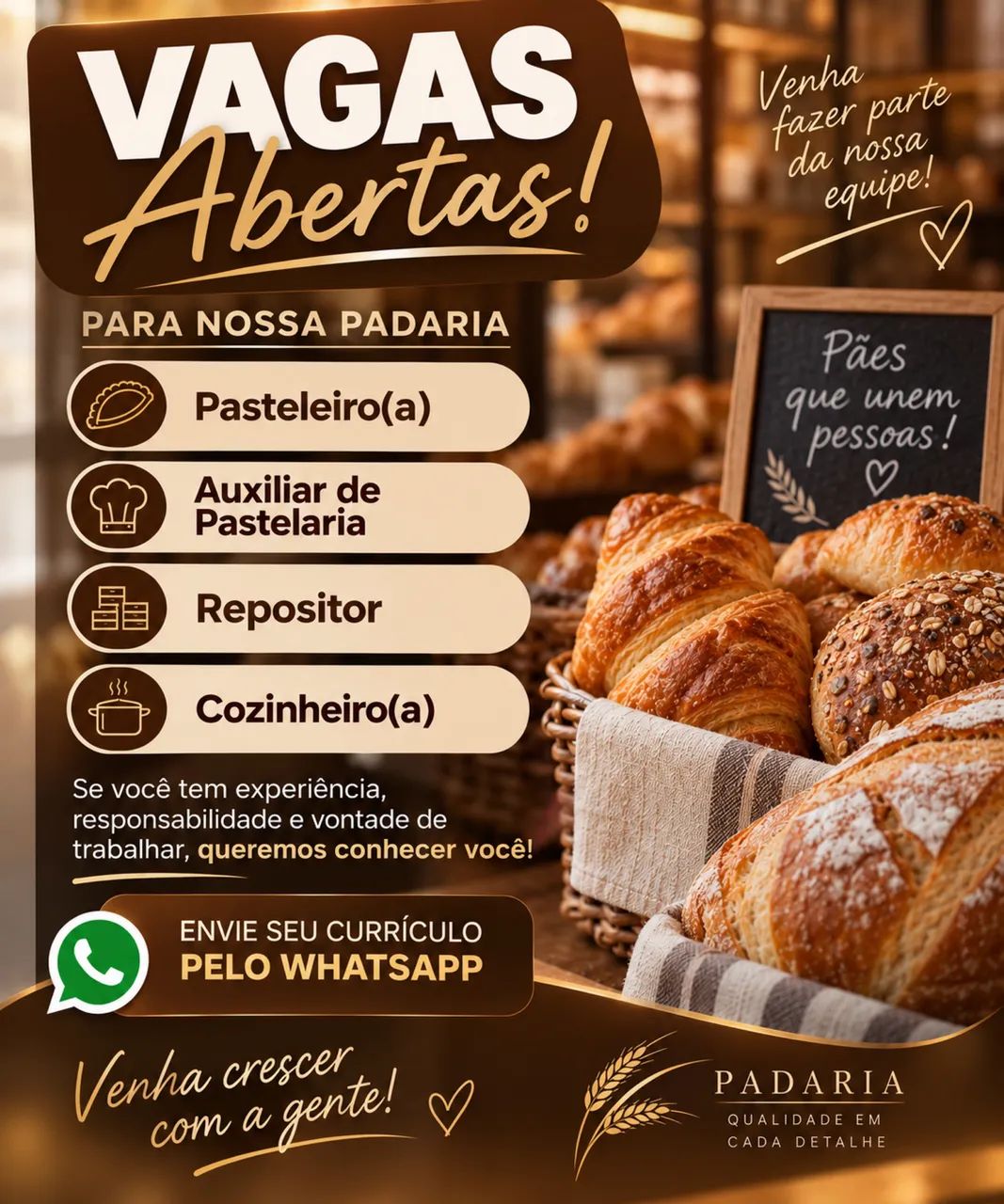 Vagas disponíveis 