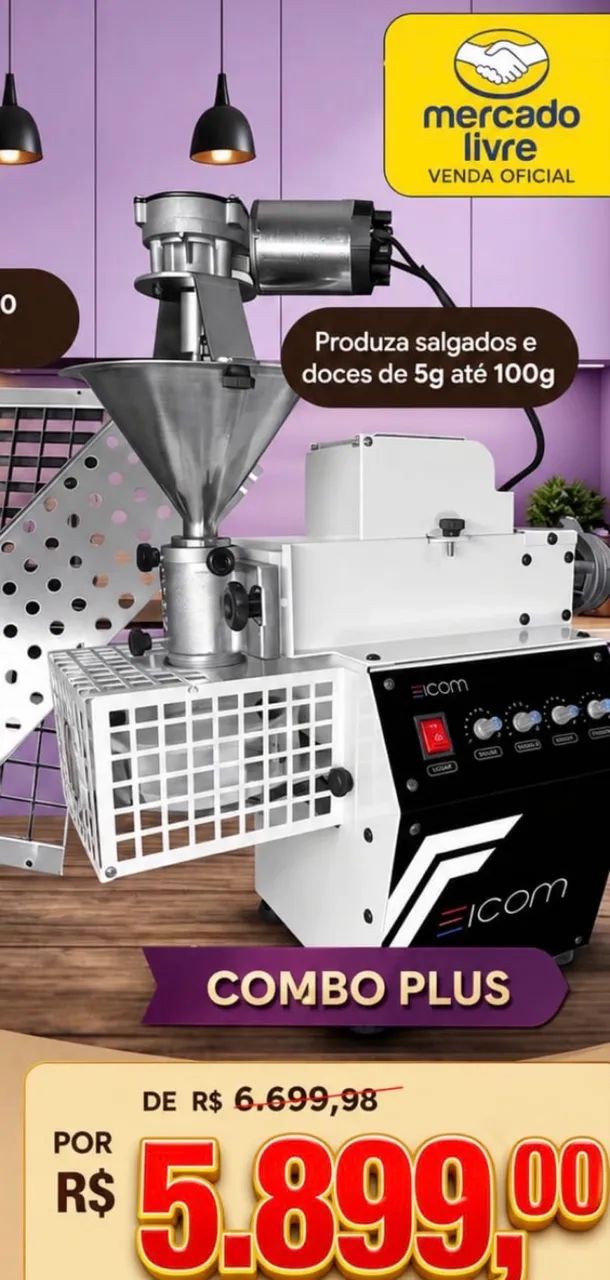 Máquina de fazer salgados 