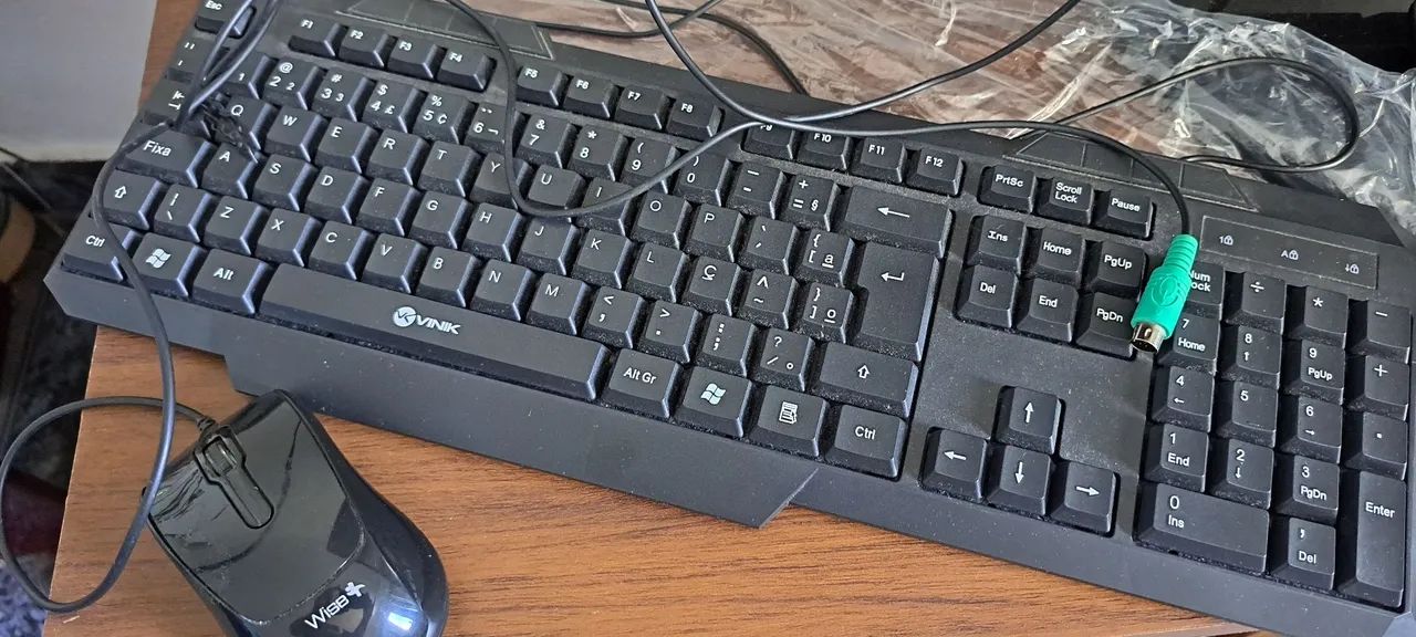Teclado  vinik + mouse wise  cabo mini din 8 - Foto 2