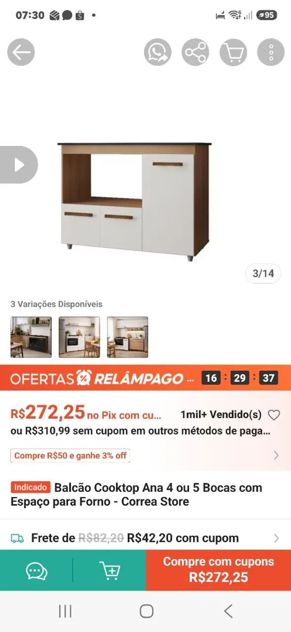 Bancada para Cooktop 