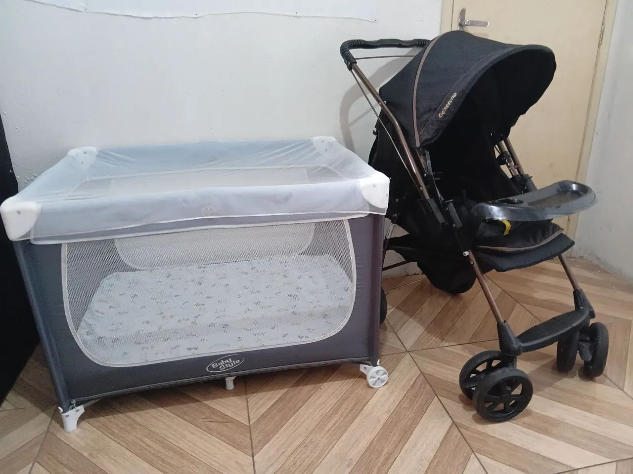 Carrinho reclinavel e chiqueirinho - Foto 2