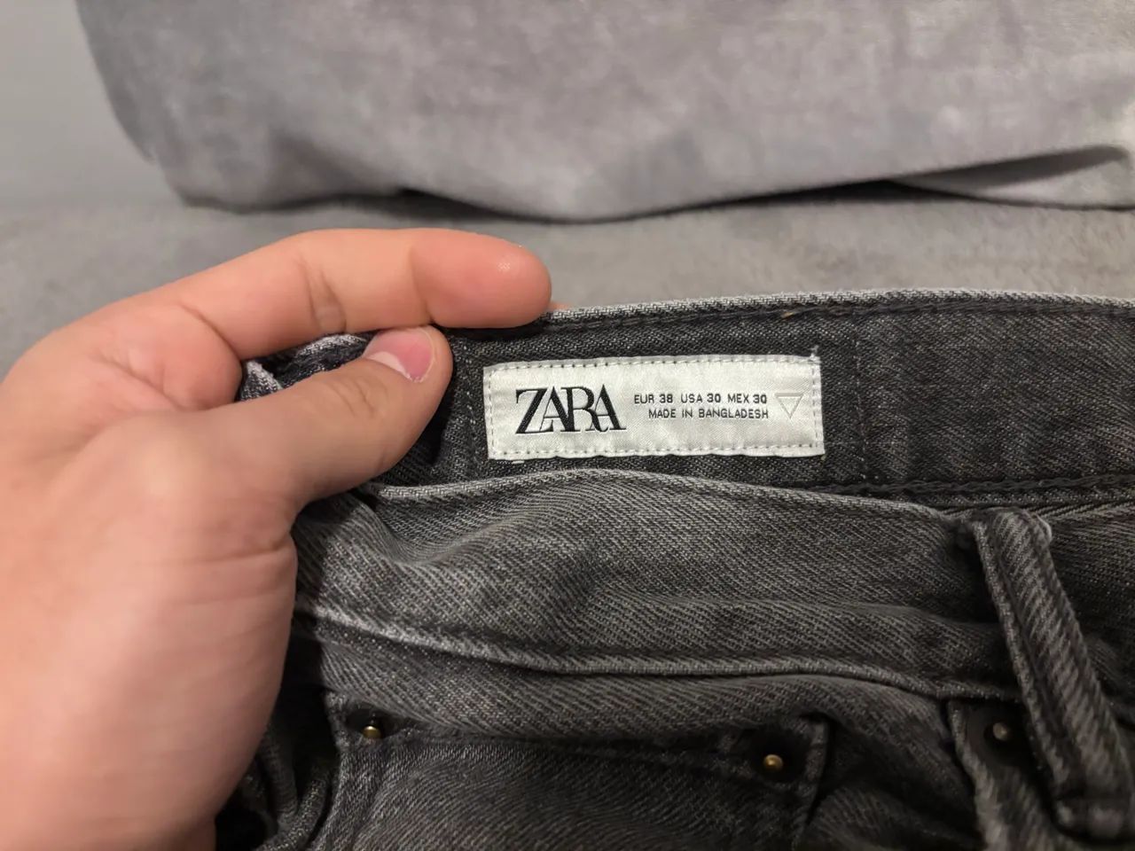 Calça ZARA Jeans Cinza  - Foto 5