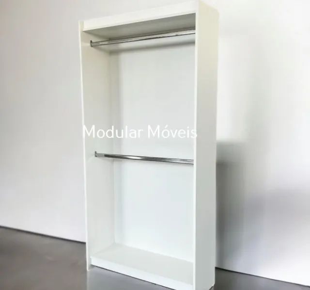 Kit 3 Cabideiros Duplos - MDF Branco - Foto 2