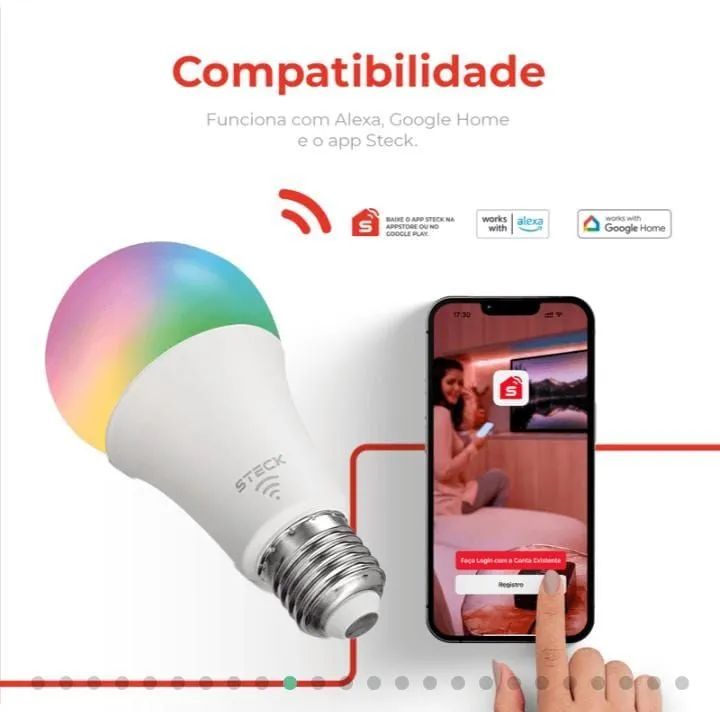 Lâmpada Inteligente 12W (Controle de Voz) - Foto 4