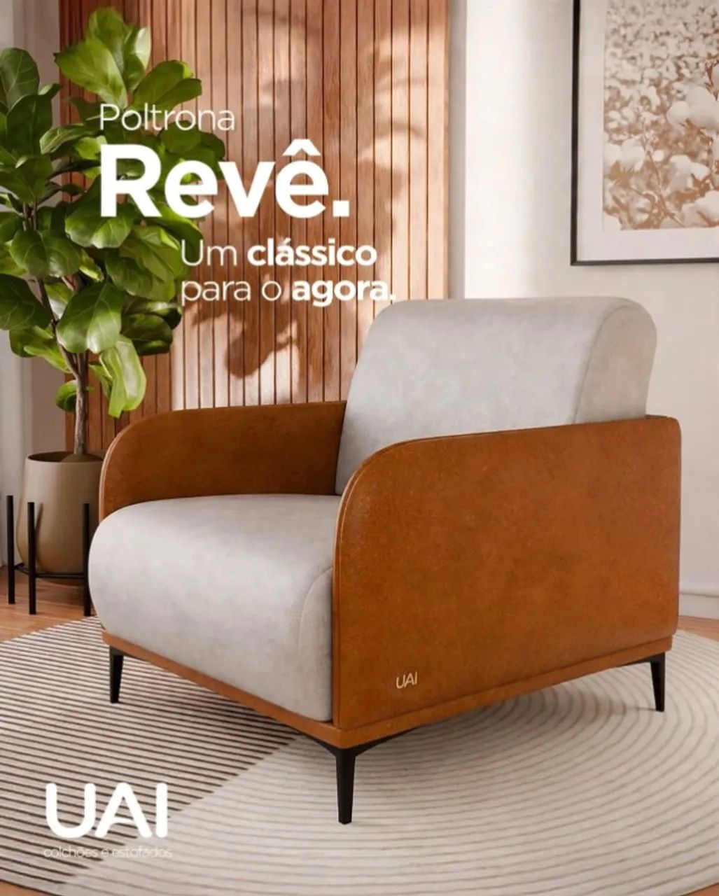 Poltrona Revê  0,80x0,85 1 lugar confortável e aconchegante