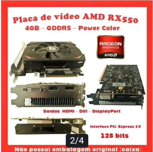 Rx 550 4gb - Foto 2
