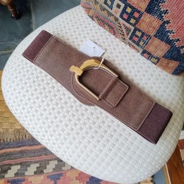 Cinto Marrom Fivela Dourada da Zara