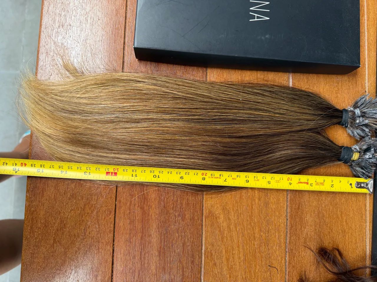 Cabelo brasileiro do Sul, 100g, 40cm, loiro mesclado - Foto 3