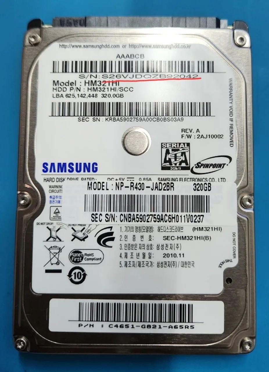 HDs de Notebook 500 e 320 GB (2,5")(SAUDÁVEIS) (COMPATÍVEL COM PS4/XBOX) - Foto 3