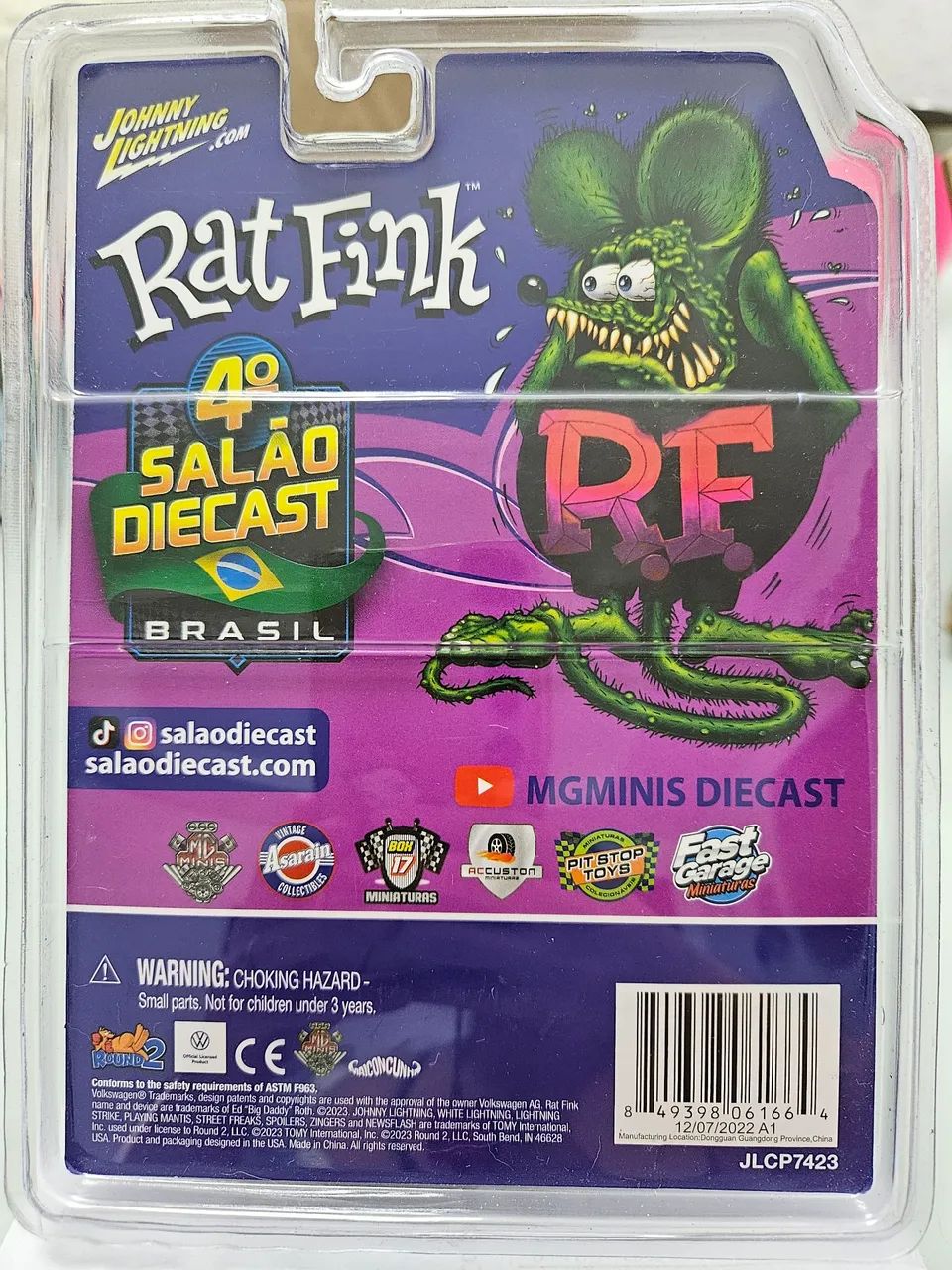 Miniatura Johnny lightning Fusca Ratfink - Exclusiva Salão Diecast