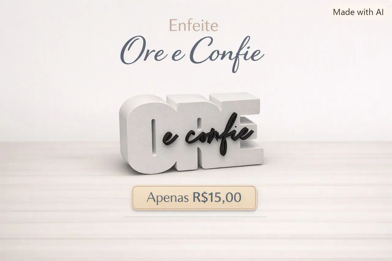 Enfeite Ore e Confie 