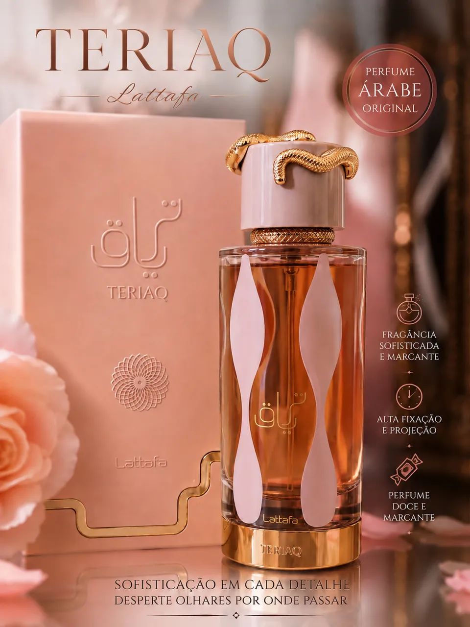Perfume Árabe Lattafa Teriaq - Original - Aproximadamente 95% do conteúdo