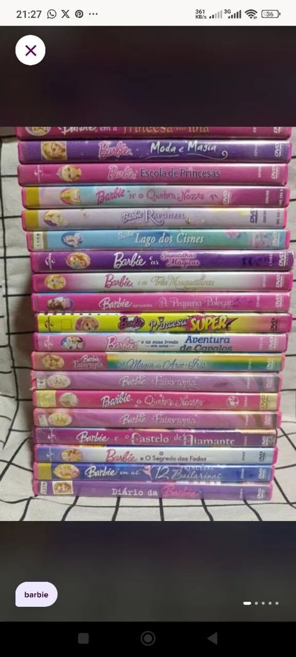  DVDs da Barbie
