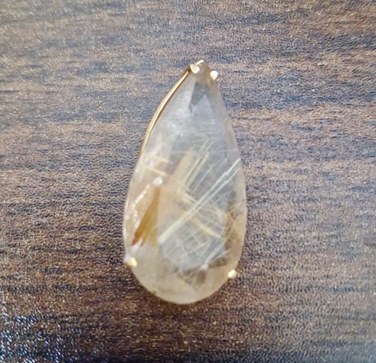 Pingente em ouro de Citrino 3,5 cm natural  - Foto 3