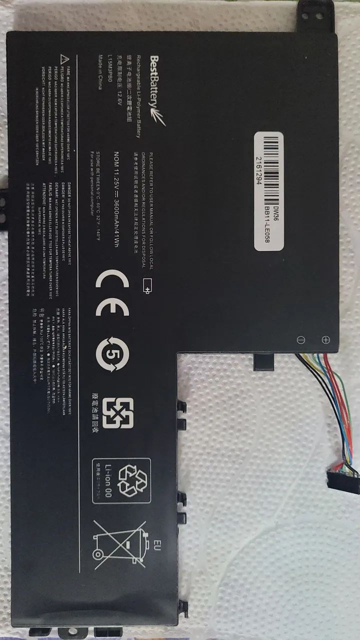 NOVA Bateria Notebook Lenovo L15L3PB0