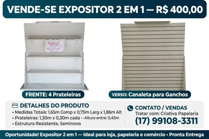 Estante 2 em 1 para loja  - Foto 3