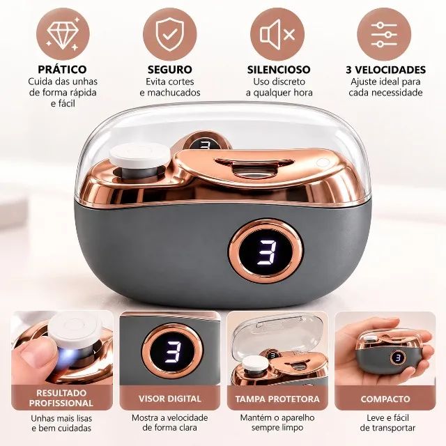 Cortador de Unhas Elétrico Portátil com Visor Digital (variado) - Foto 5