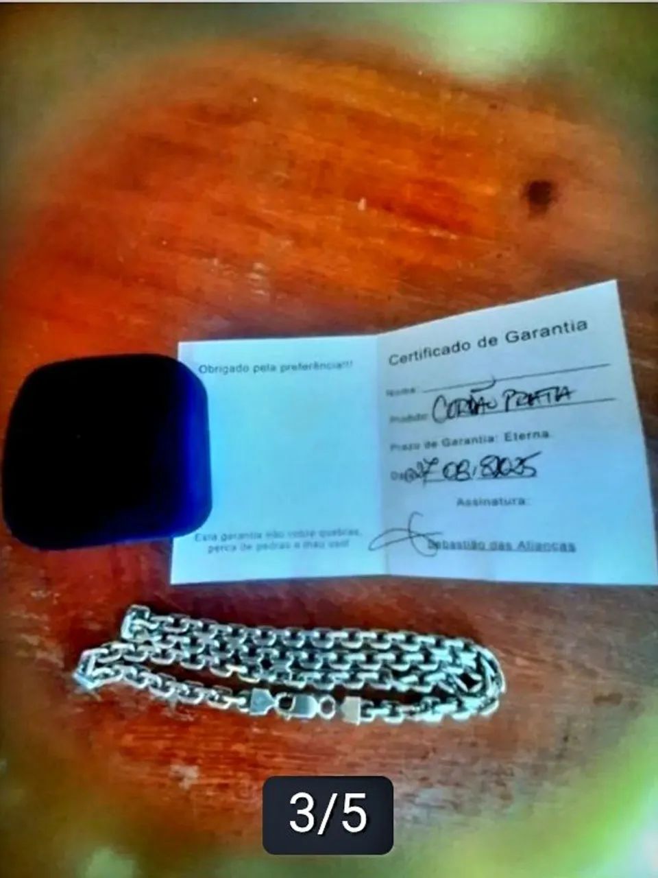 CORDÃO PRATA 950K MACIÇO COM CERTIFICADO DE GARANTIA  - Foto 3