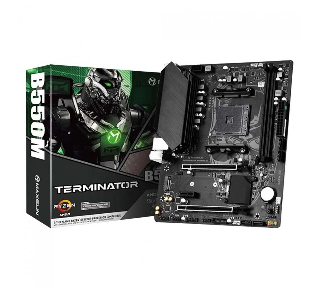 Placa Mãe MAXSUN B550M 2.5G MS-Terminator, m-ATX, AMD AM4, DDR4 - Foto 3
