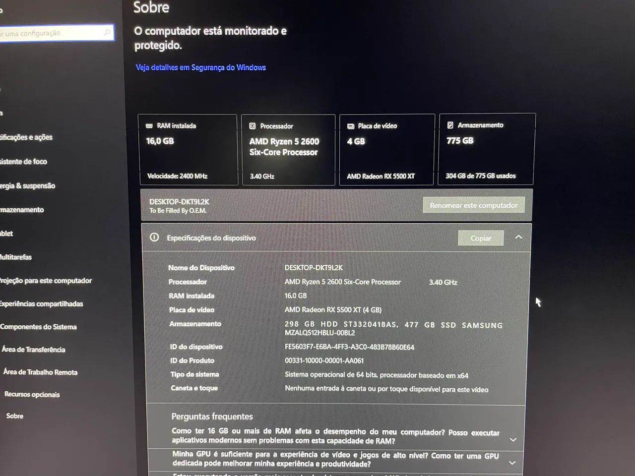 PC Gamer Completo Mediano 2800R$/Não Troco! - Foto 4