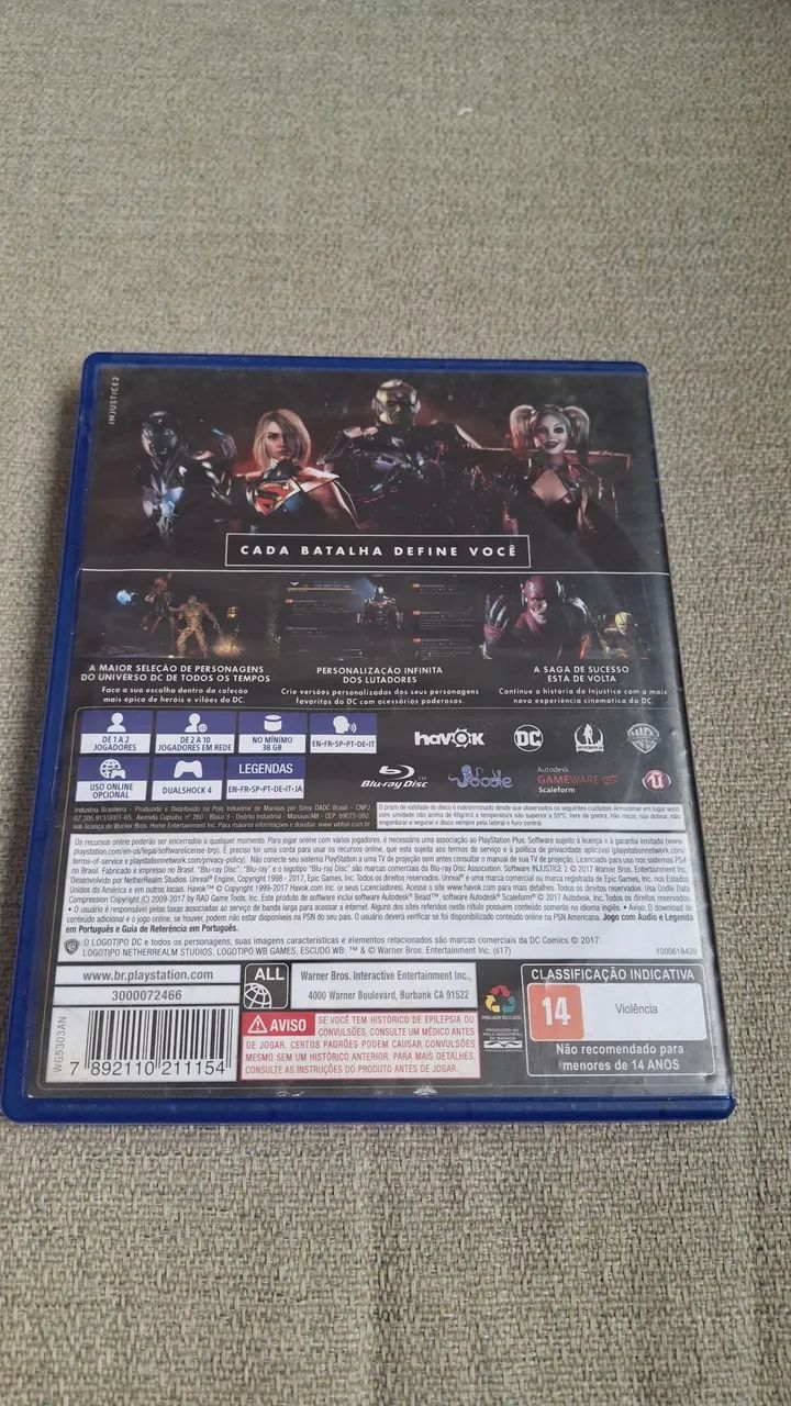 Jogo de ps4 injustice 2 - Foto 3