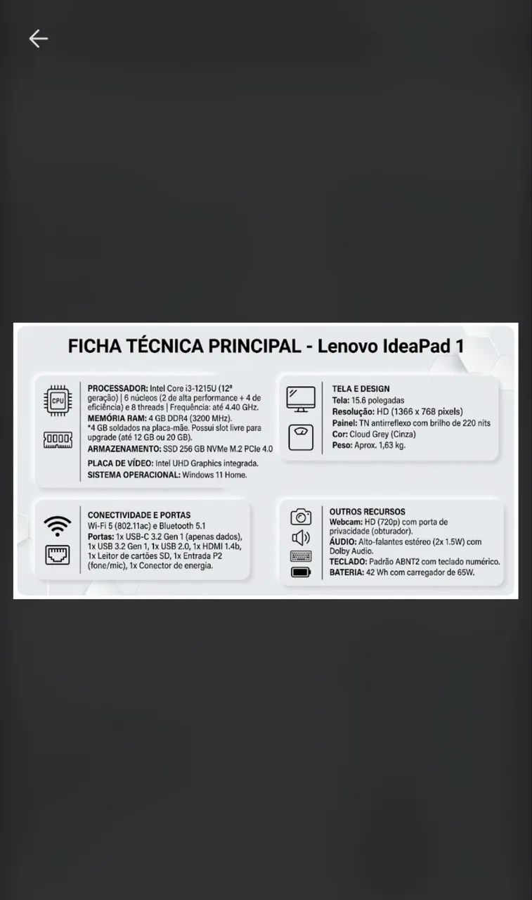 Notebook Lenovo  - Foto 4