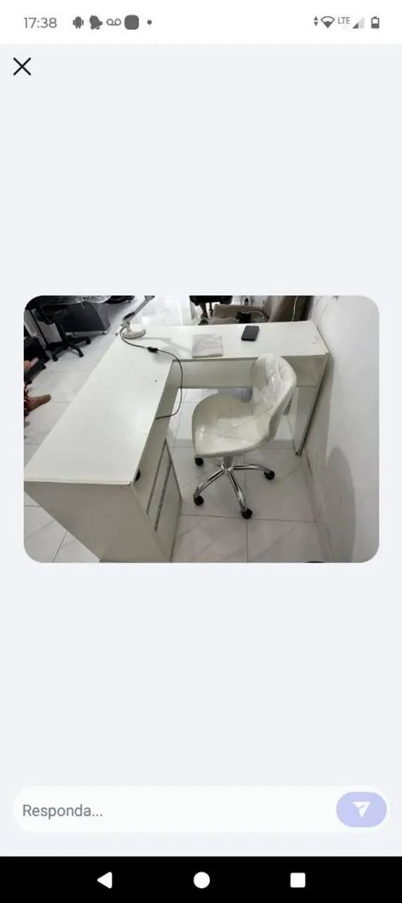 Mesa de manicure em L