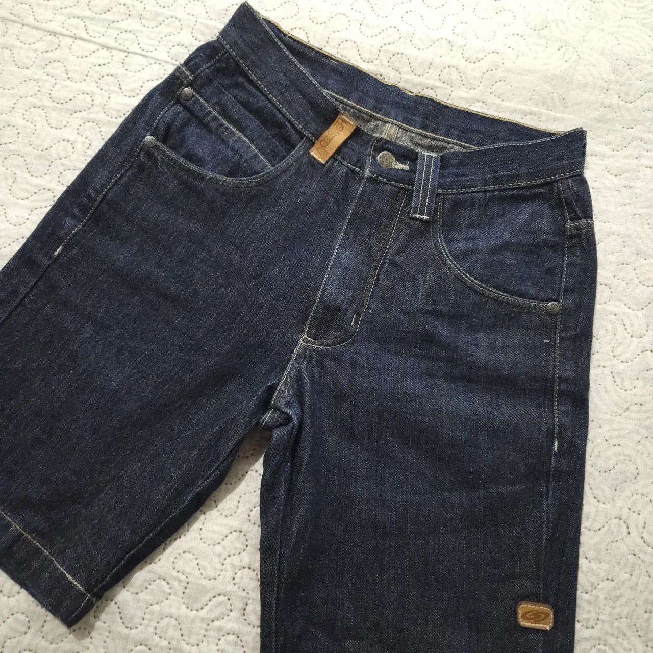 Bermuda Jeans Greenish Masculina - 36 - Foto 3
