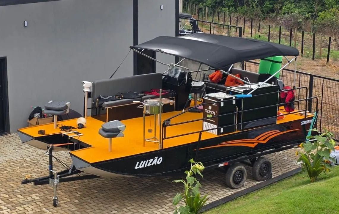 Flutuante luxo Pontoon Catamaran